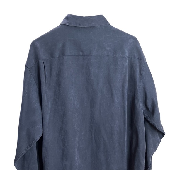 RETREAT Men's Blue Shirt size Medium Button Down Suede Long Sleeve Casual Formal - Picture 5 of 9